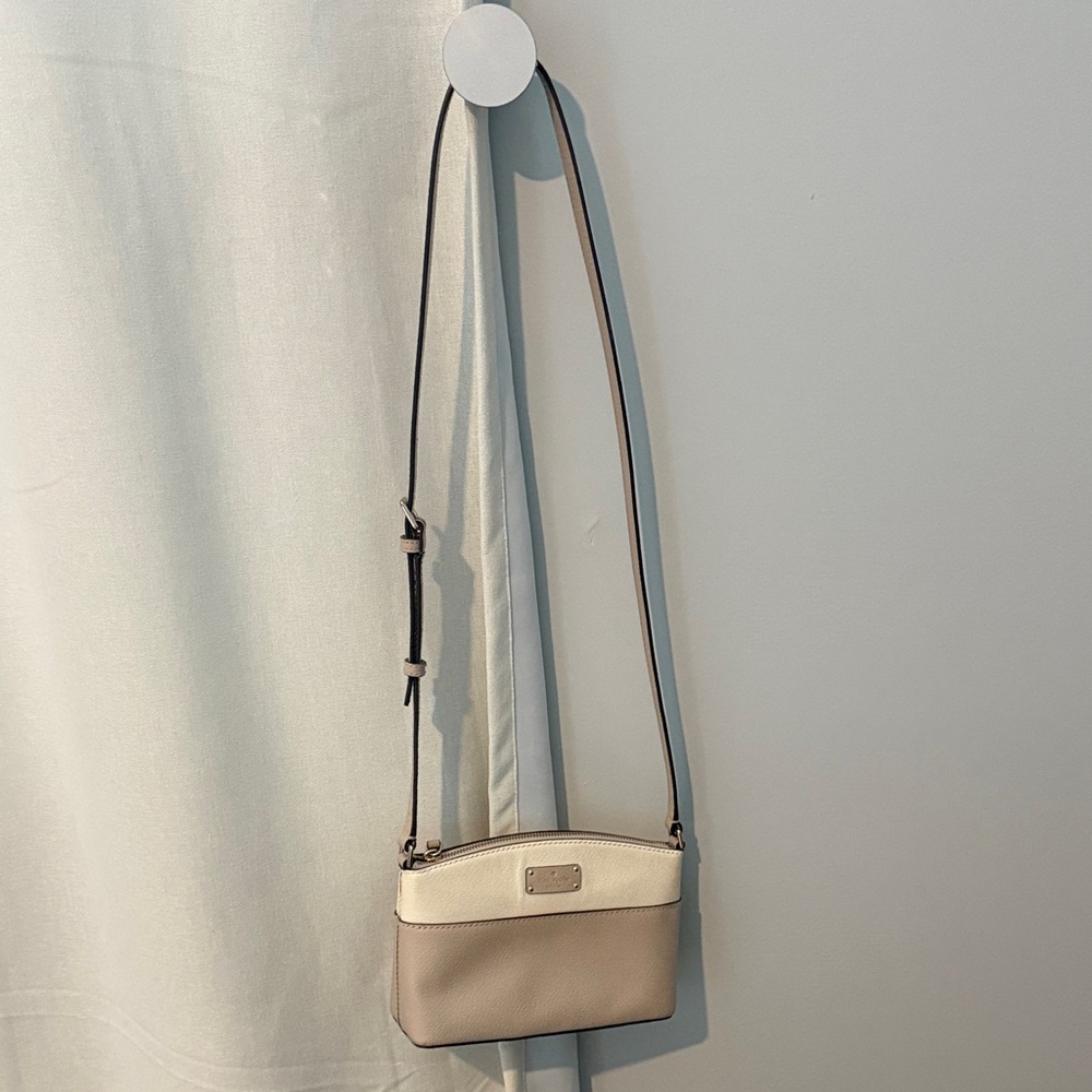 Kate Spade Cream and Tan Crossbody Bag